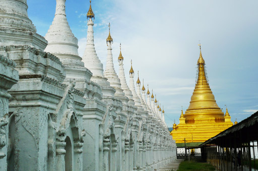 Beautiful: Whitewashed pagodas surround the Kuthodaw Pagoda in Mandalay.